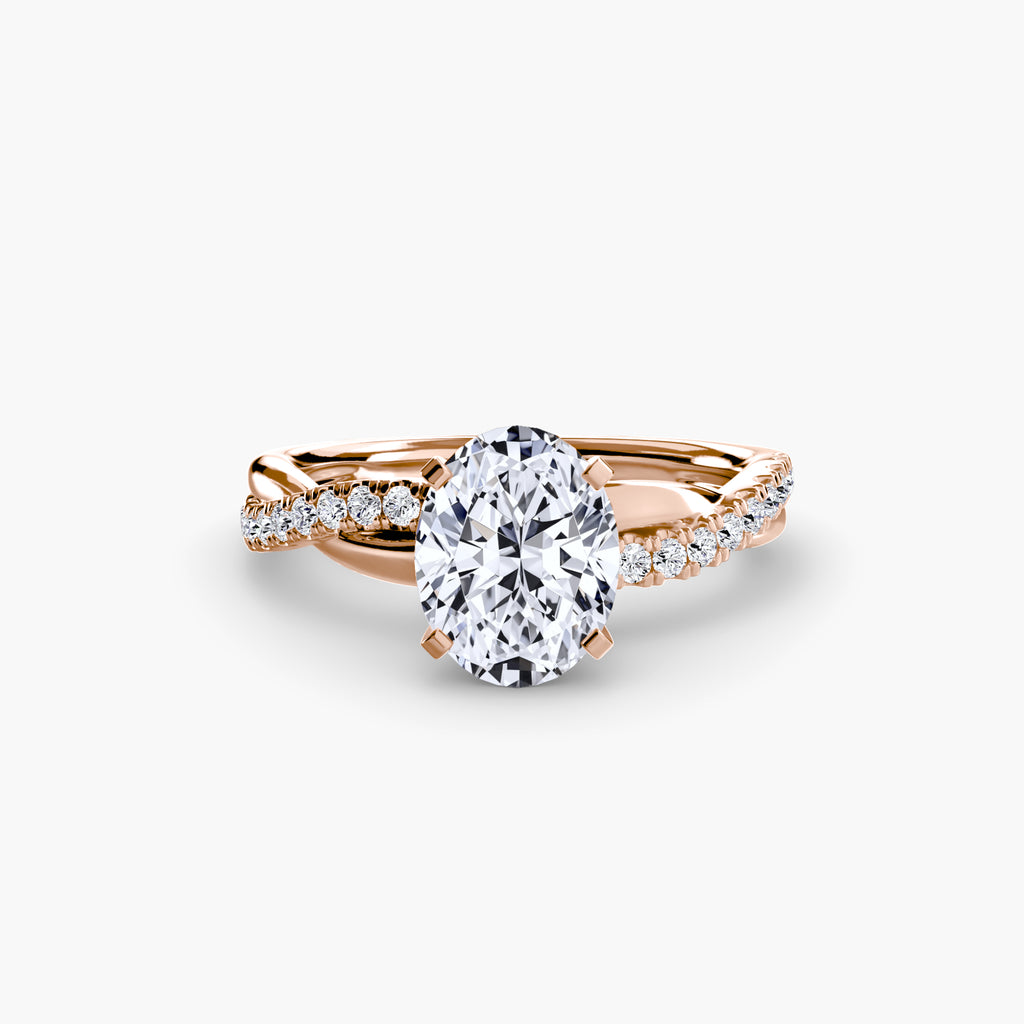 Twisted Pavé Engagement Ring – The Aurelia