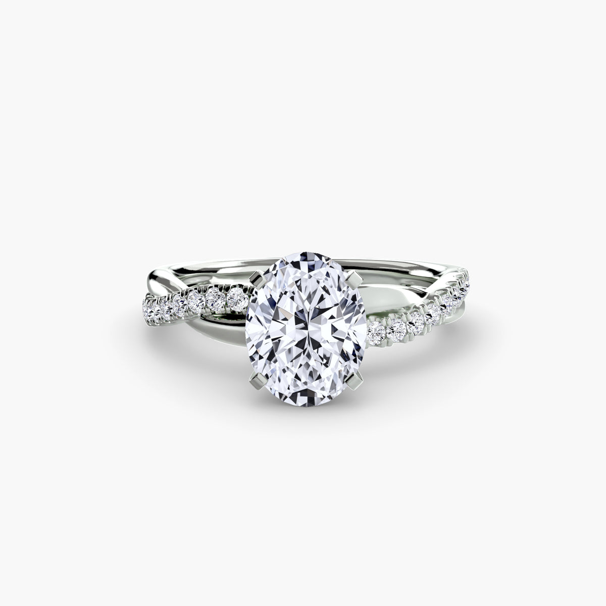 Twisted Pavé Engagement Ring – The Aurelia