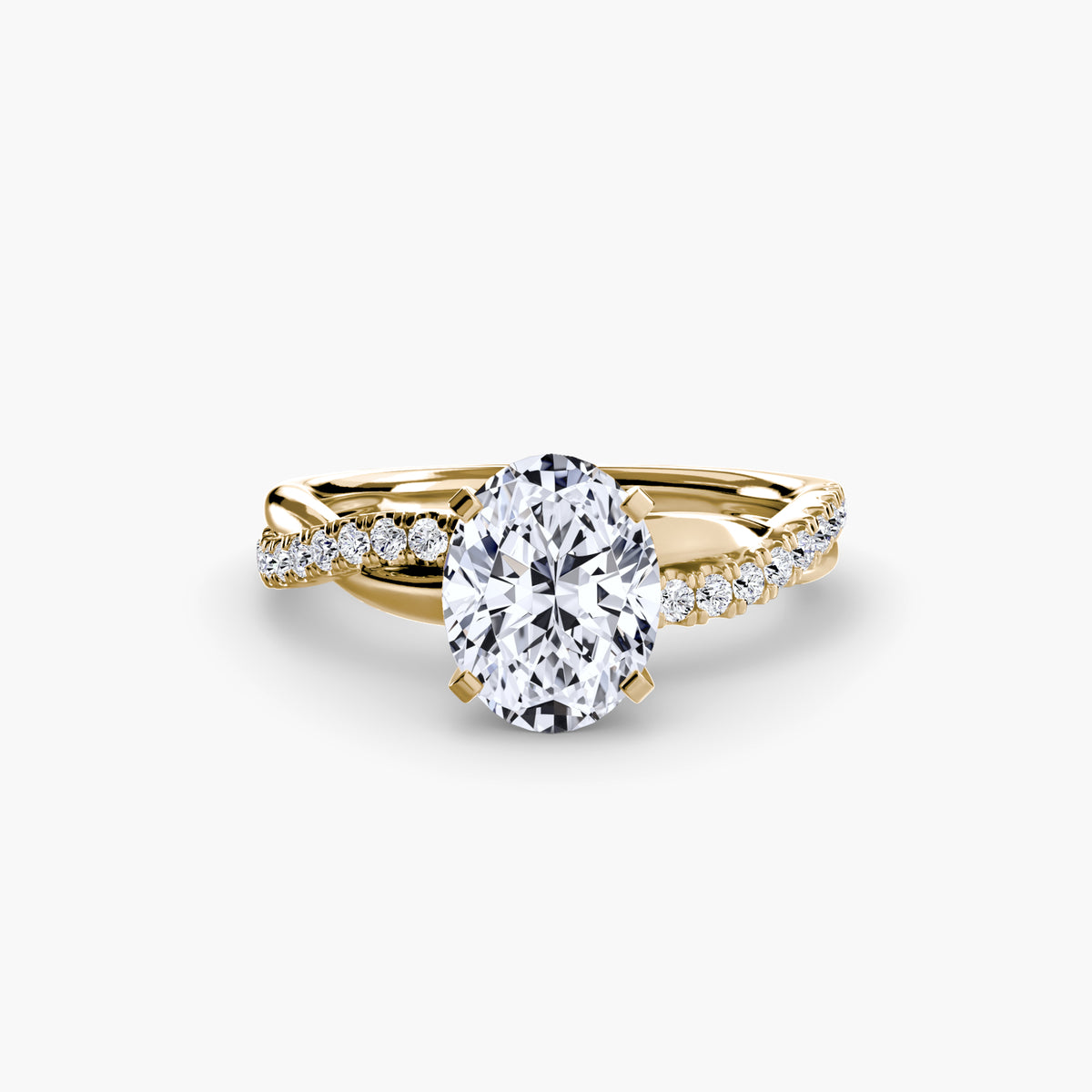 Twisted Pavé Engagement Ring – The Aurelia