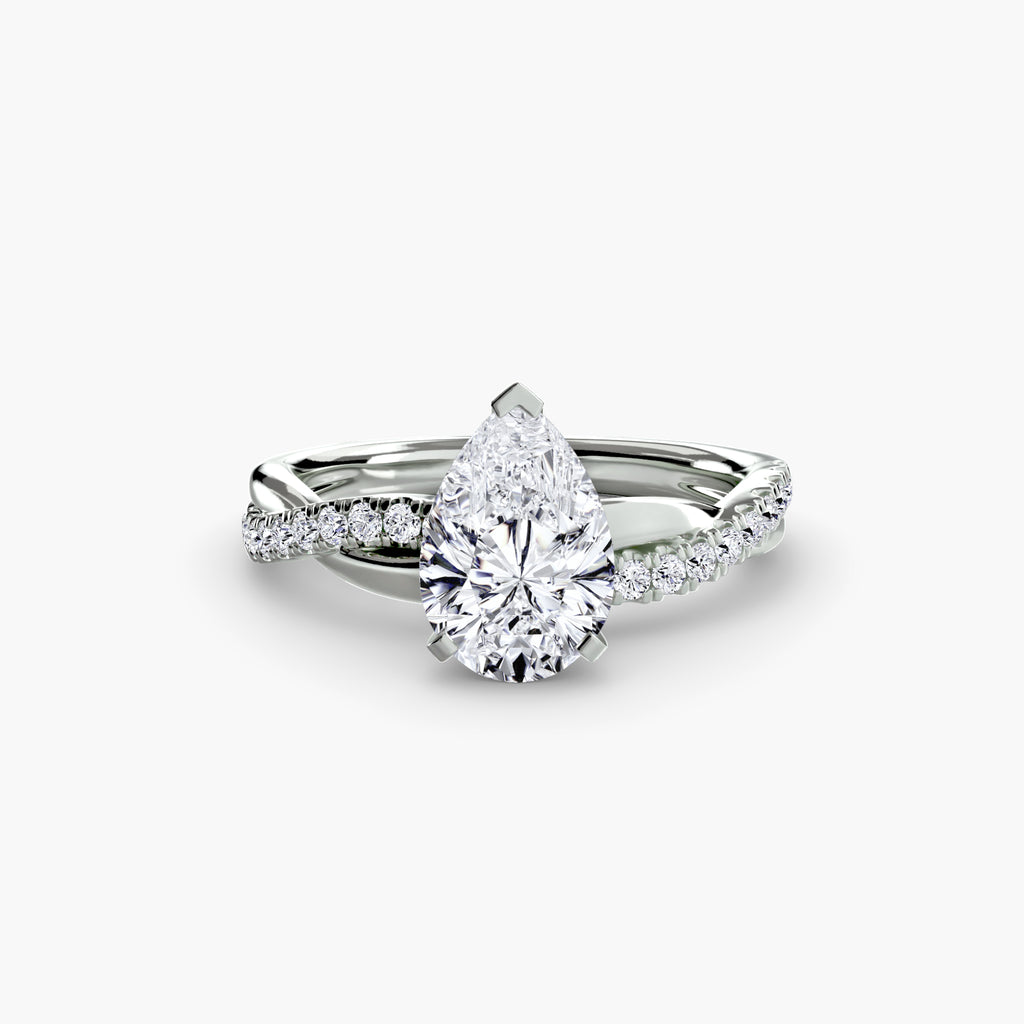Twisted Pavé Engagement Ring – The Aurelia