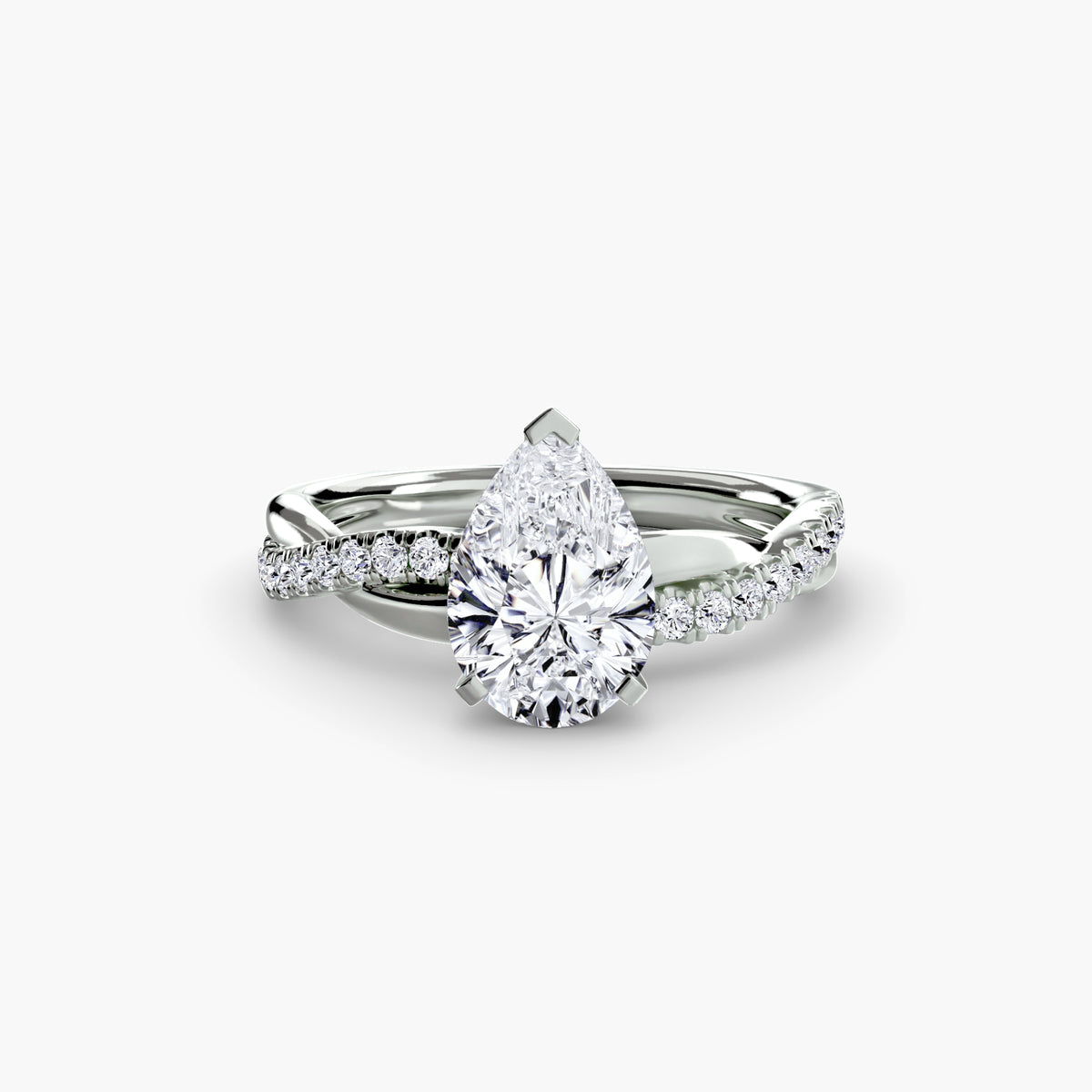 Twisted Pavé Engagement Ring – The Aurelia