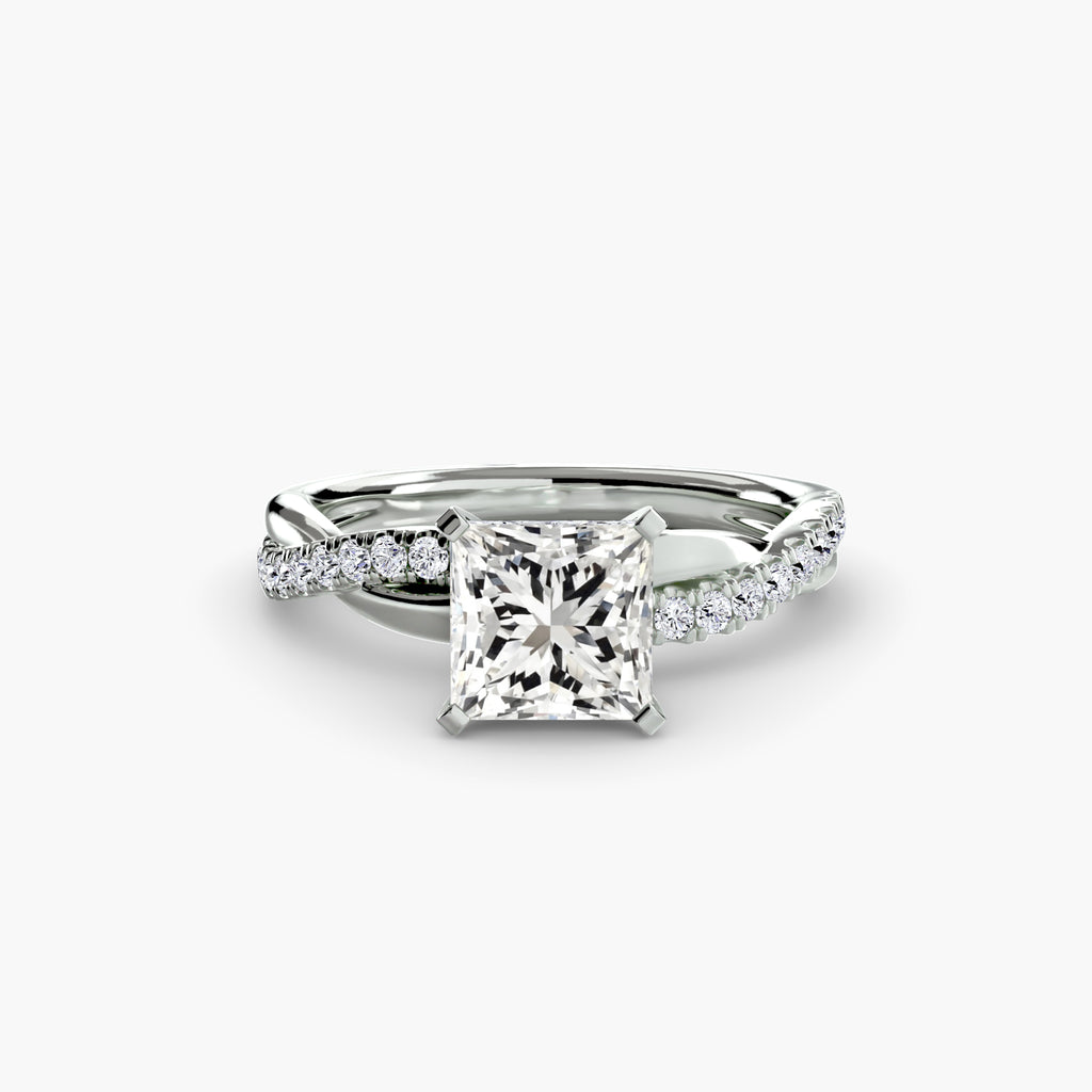 Twisted Pavé Engagement Ring – The Aurelia