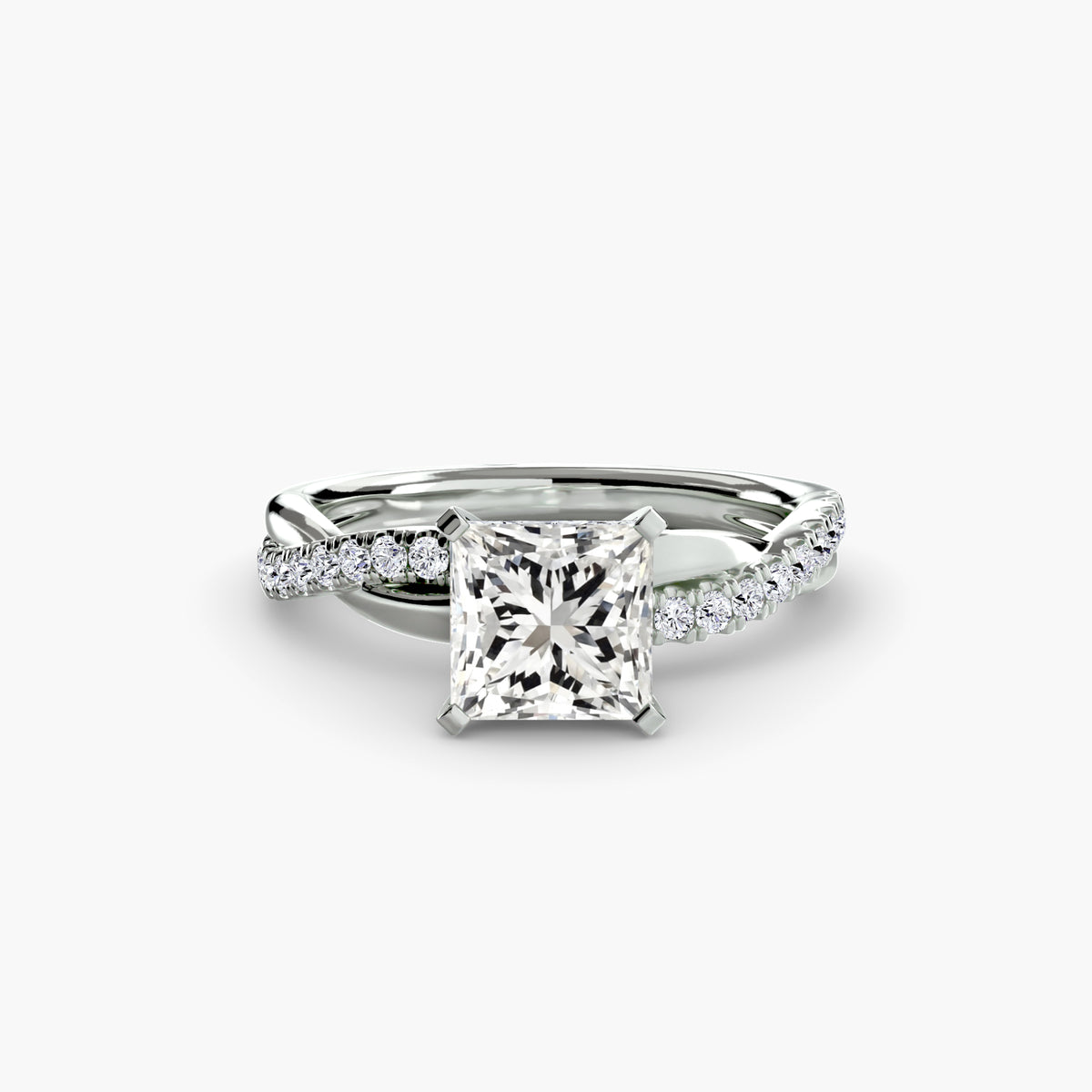 Twisted Pavé Engagement Ring – The Aurelia