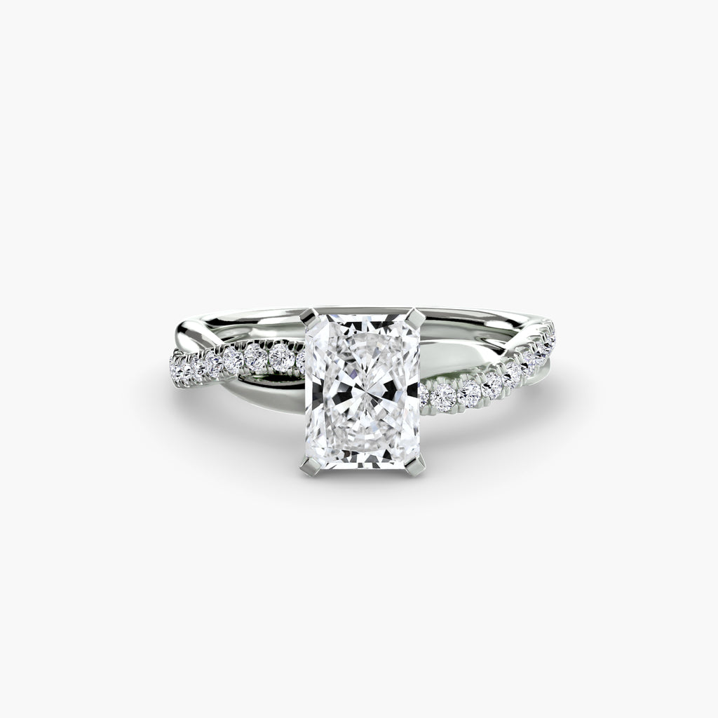 Twisted Pavé Engagement Ring – The Aurelia