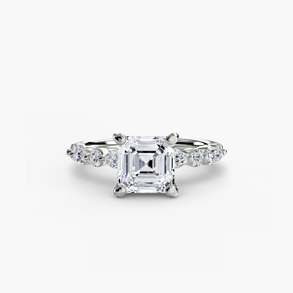 Scalloped Pavé Engagement Ring – The Delphine