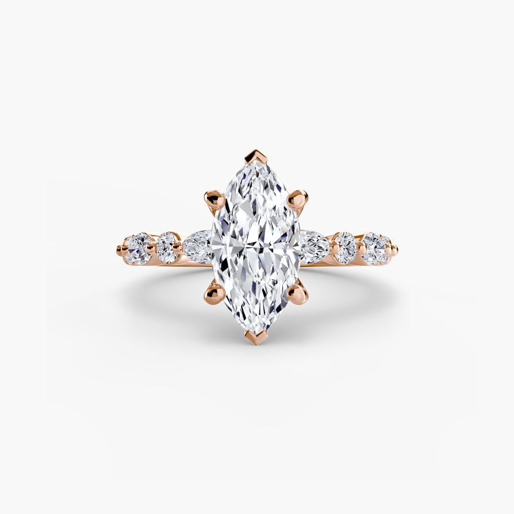 Scalloped Pavé Engagement Ring – The Delphine