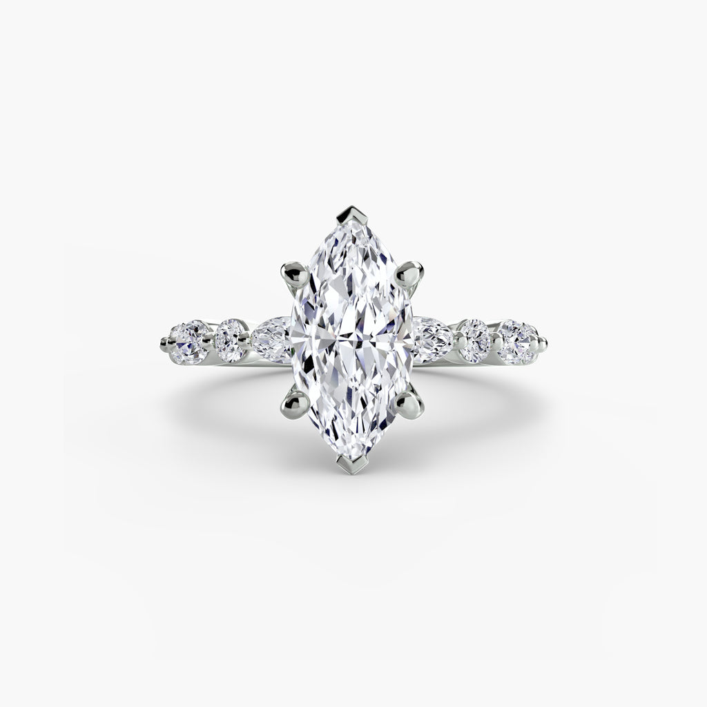 Scalloped Pavé Engagement Ring – The Delphine