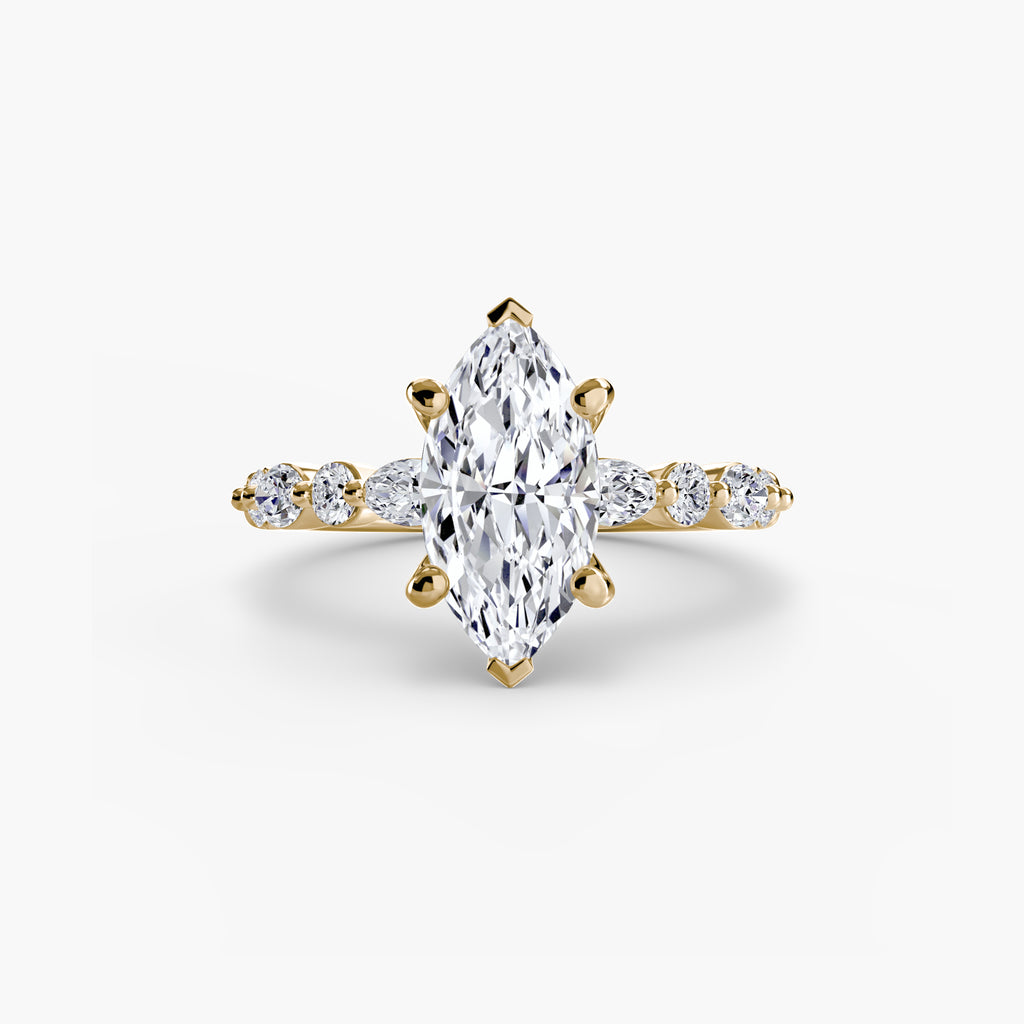 Scalloped Pavé Engagement Ring – The Delphine