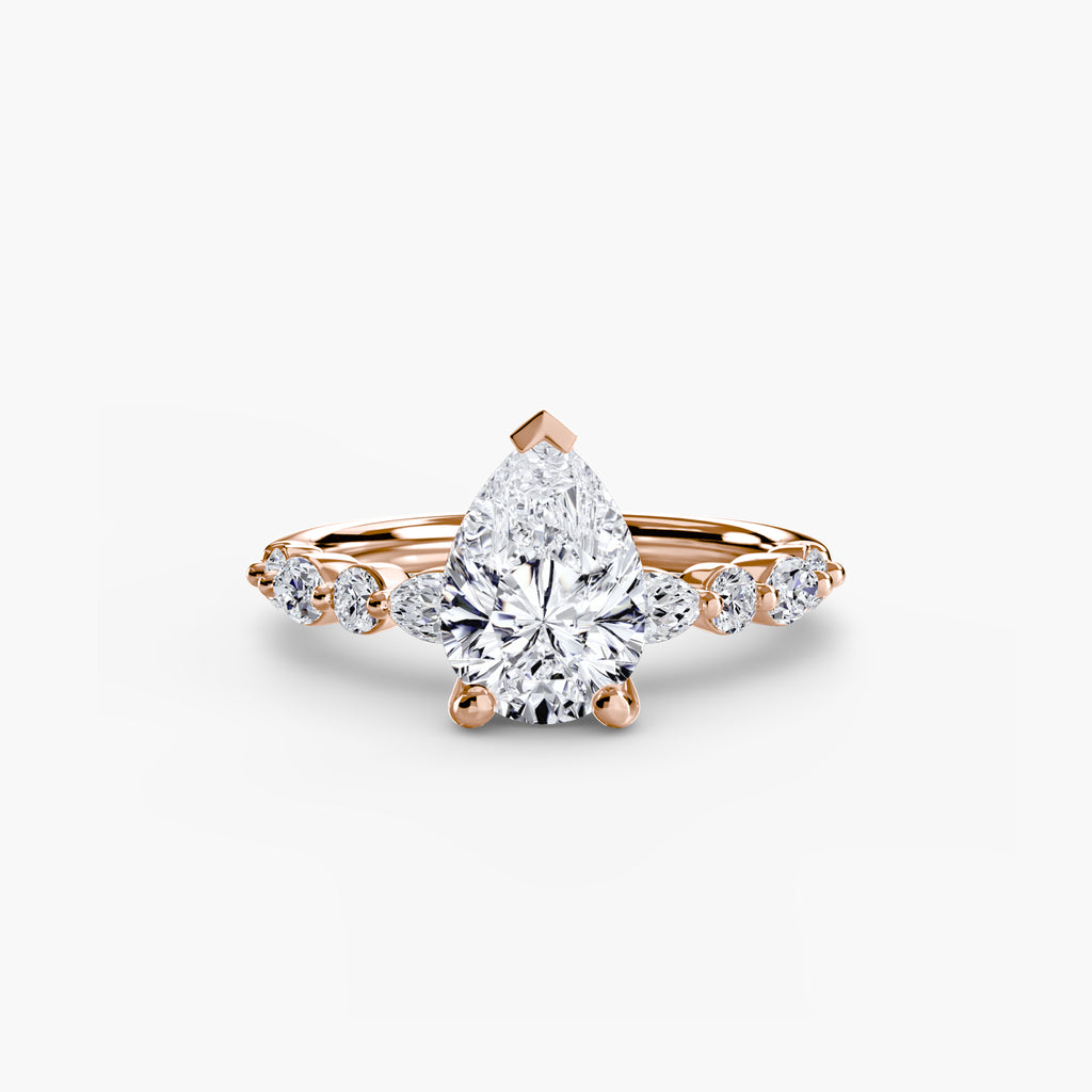 Scalloped Pavé Engagement Ring – The Delphine
