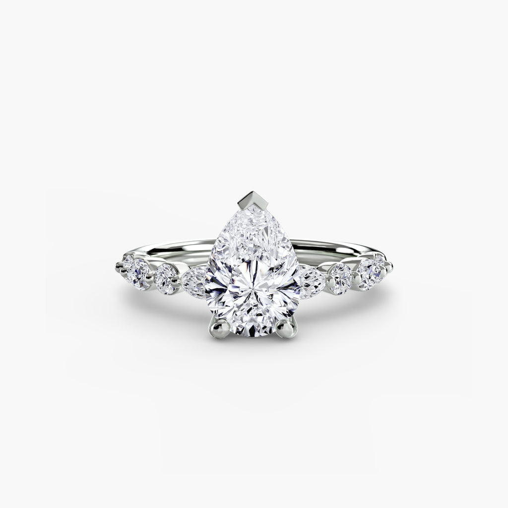 Scalloped Pavé Engagement Ring – The Delphine