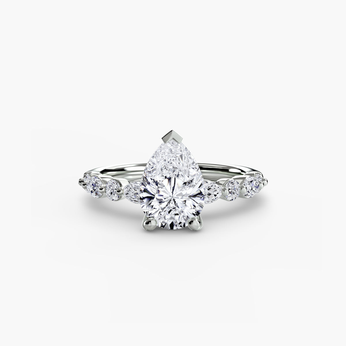 Scalloped Pavé Engagement Ring – The Delphine