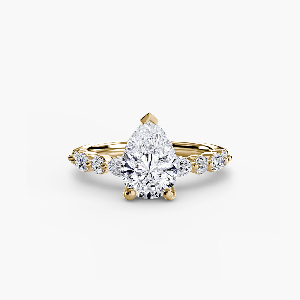 Scalloped Pavé Engagement Ring – The Delphine
