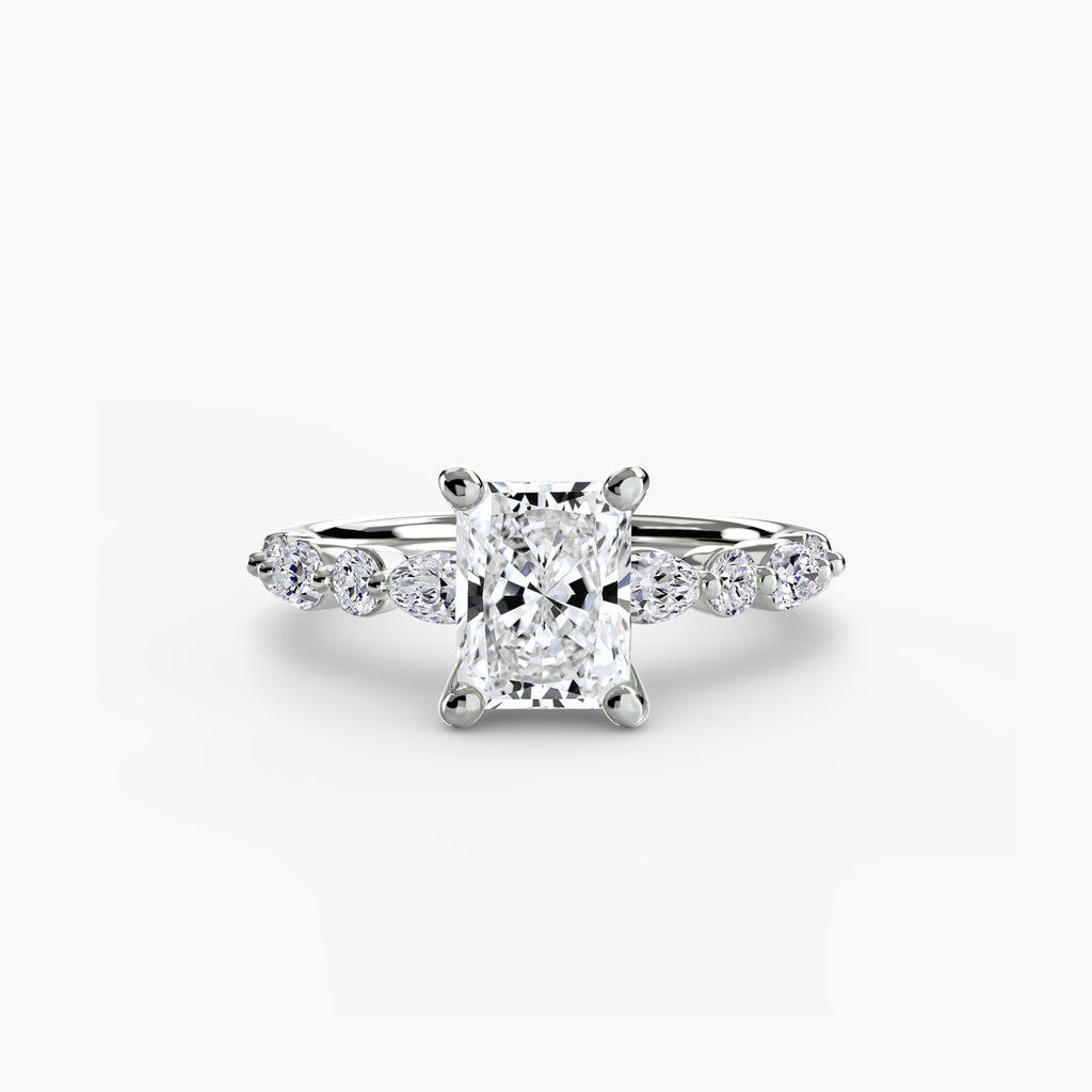 Scalloped Pavé Engagement Ring – The Delphine