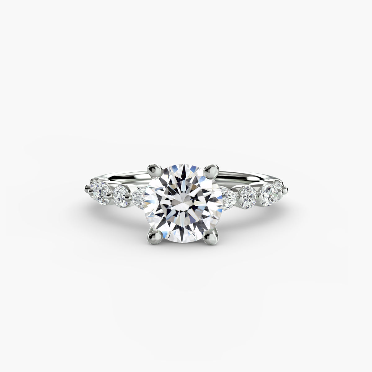 Scalloped Pavé Engagement Ring – The Delphine