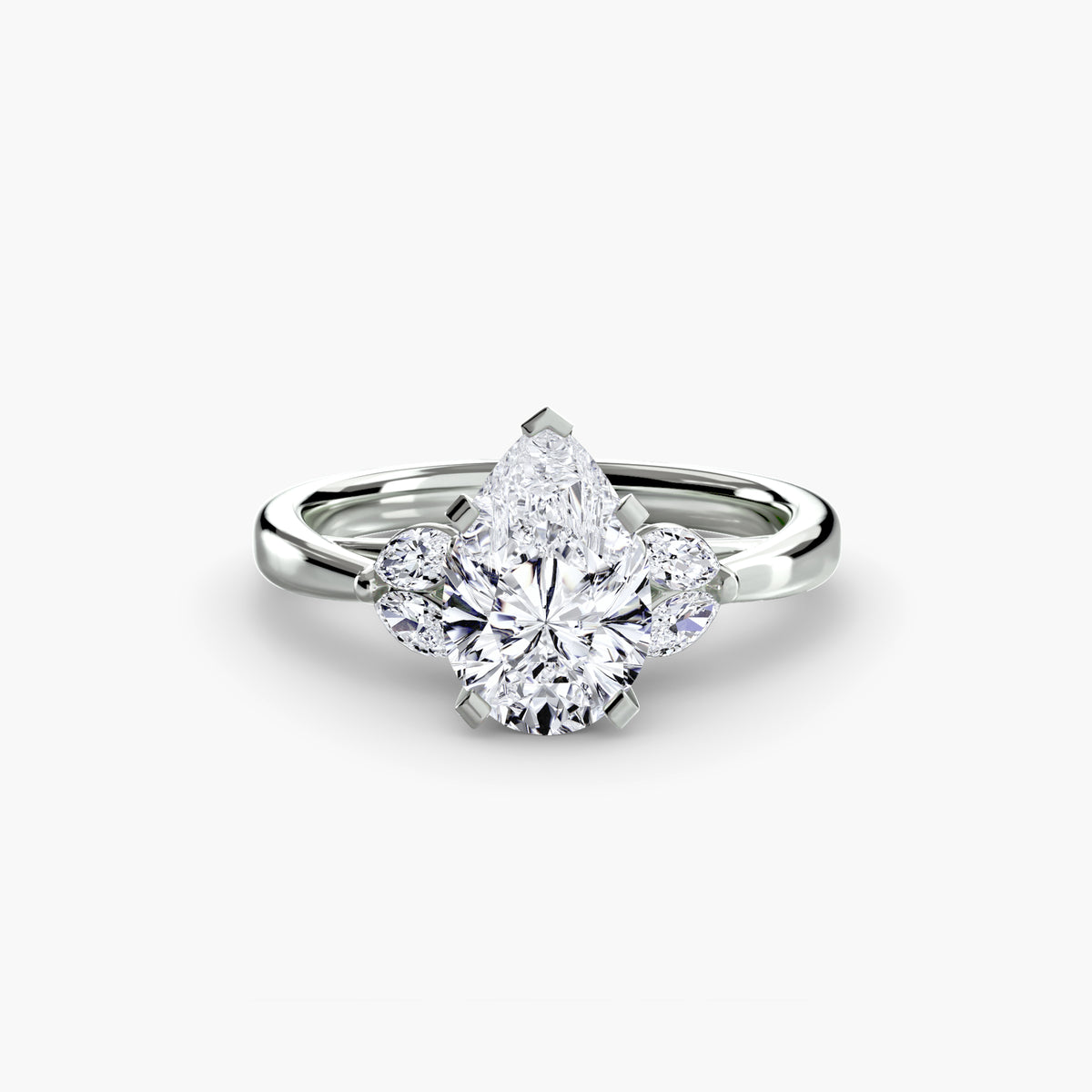 Vintage-Inspired Floral Engagement Ring – The Loire