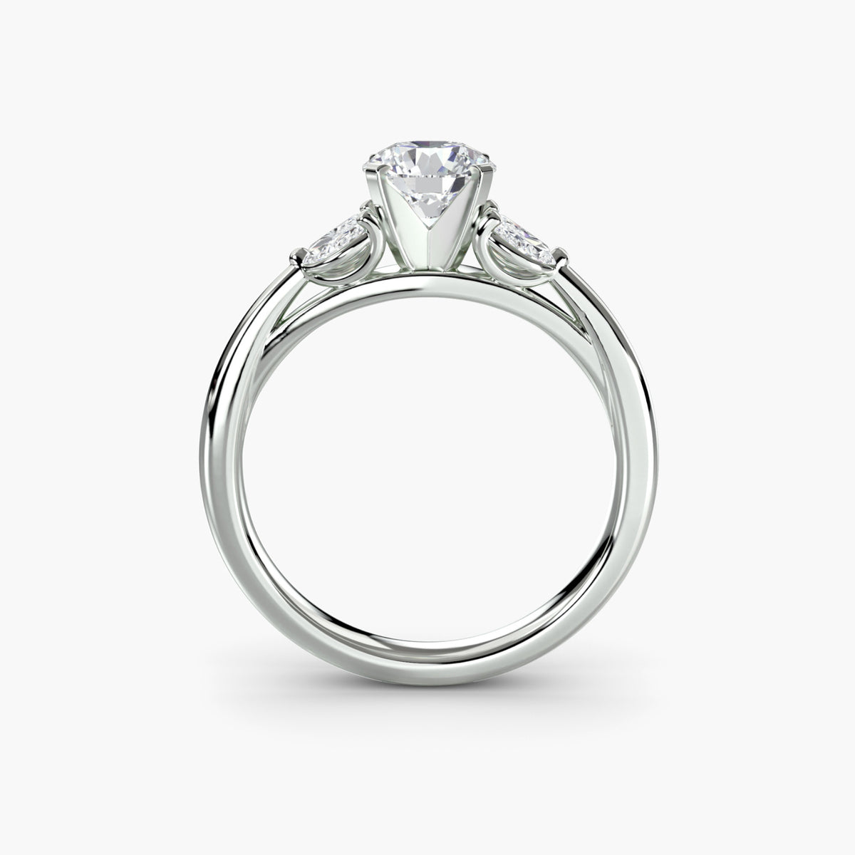 Profile view of vintage-inspired floral engagement ring – The Loire